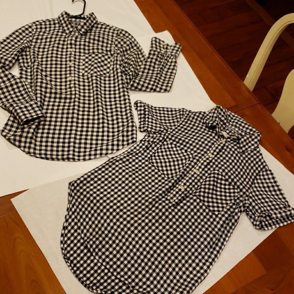 2 of gingham patterns shirts